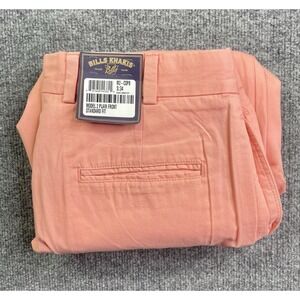 Bills Khakis Pleated Chino Standard Fit Pants Men's 34 Peach Unhemmed M2 NWT